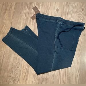 Purejill J.Jill Indigo NWT Sun Wash Drawstring Waist Jogger Pants Sz M Petite